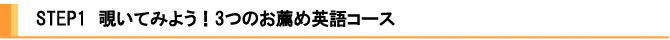 STEP1�@�`���Ă݂悤�I3�̂��E�߉p��R�[�X