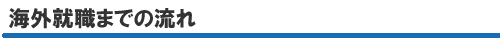 海外就職までの流れ