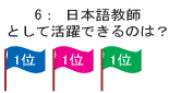 6: 日本語教師として活躍できるのは？